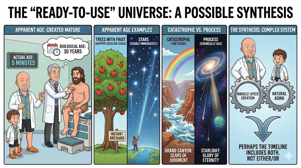 Conceptual illustration representing the 'Ready-to-Use' Universe idea